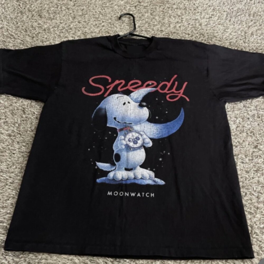 Speedy Moonwatch x Snoopy Black T-Shirt